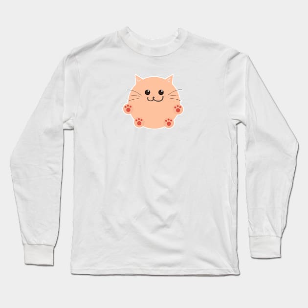 Round kitten Long Sleeve T-Shirt by WordsGames